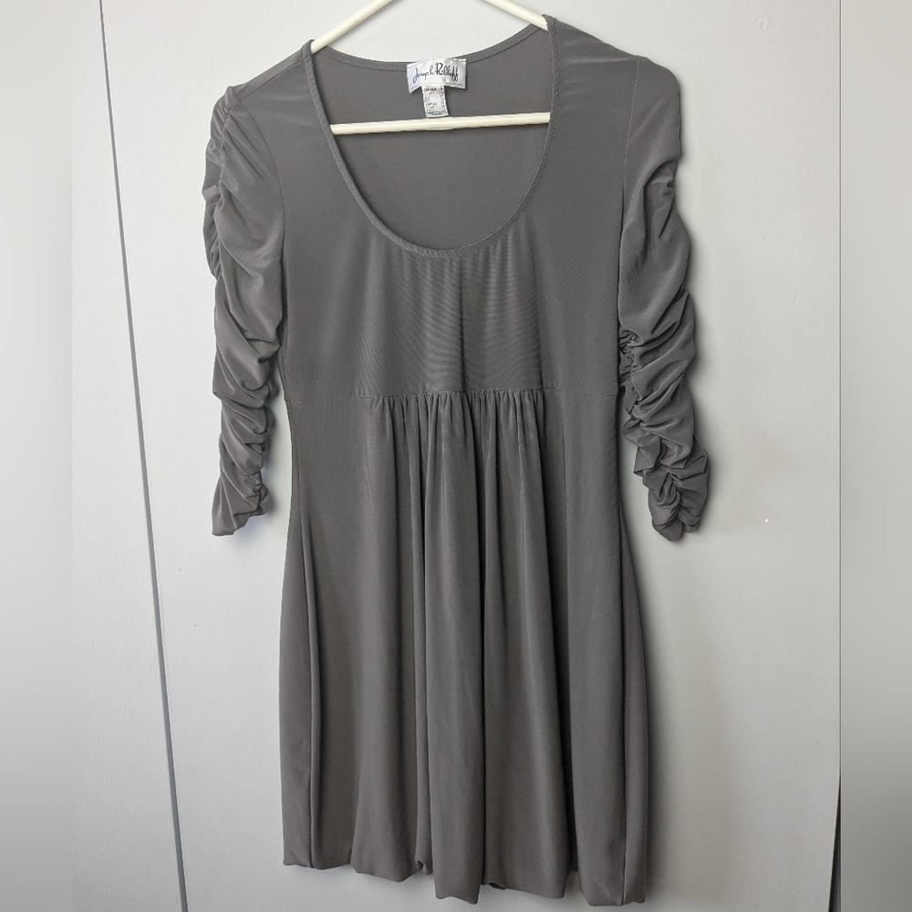 JOSEPH RIBKOFF Women Dress 3/4 Sleeves Size 8 Color Gray